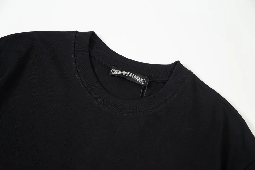 Chrome Hearts/ Pink Logo Same Style T Versatile : Black Size：XS~L